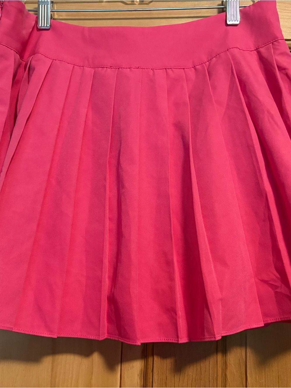 Peach Love California Hot Pink Pleated Skater Skirt